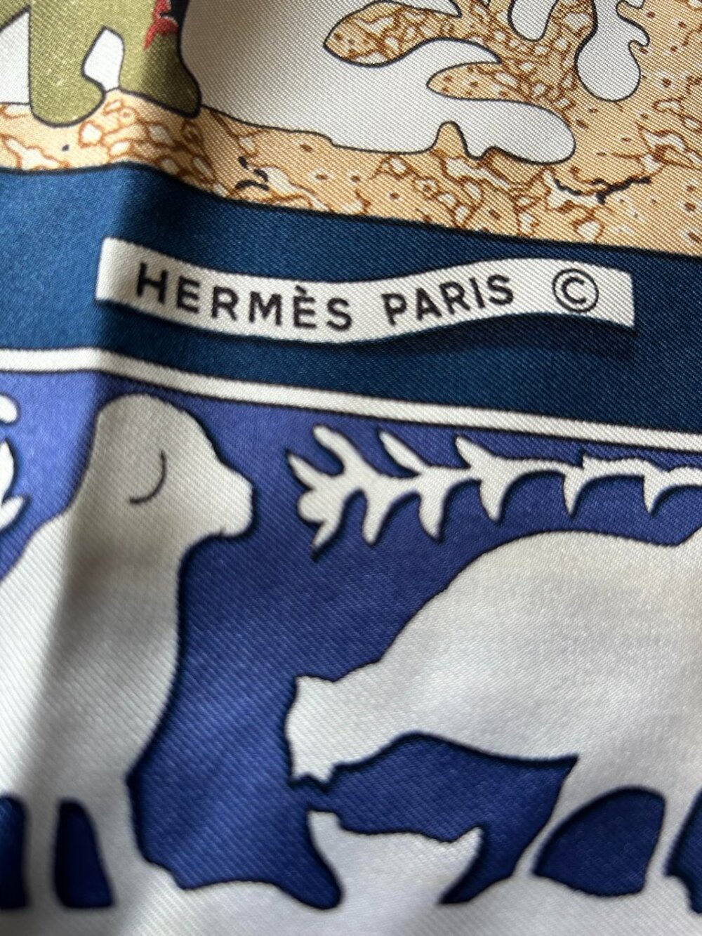 HERMES PARIS EARLY AMERICAN SCARF